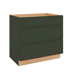 Modernform Cabinet Slim Sage Green 36" W X 34 1/2" H X 24" D  3 Drawer Base Cabinet