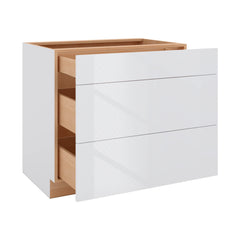 Modernform Cabinet Gloss White 36" W X 34 1/2" H X 24" D  3 Drawer Base Cabinet