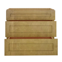 Modernform Cabinet Natural Shaker 36" W X 34 1/2" H X 24" D  3 Drawer Base Cabinet