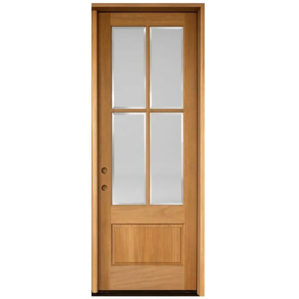 3_0x8_0ExteriorMahoganyPrehungSingleDoorWith4Lites