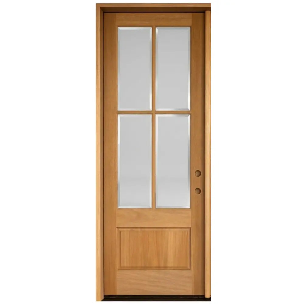 3_0x8_0ExteriorMahoganyPrehungSingleDoorWith4Lites