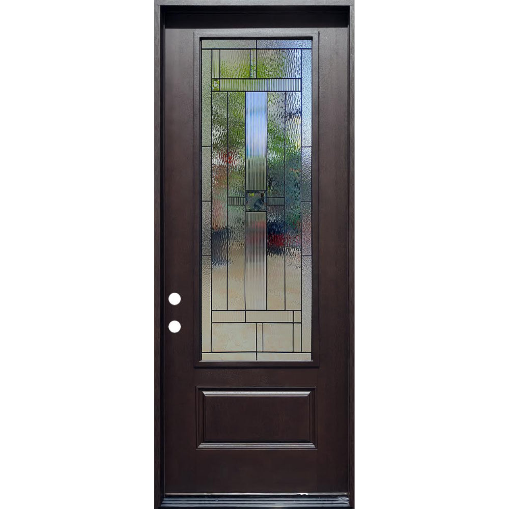 3_0x8_0HometownSinglePrehungFiberglassDoorinDarkWalnut