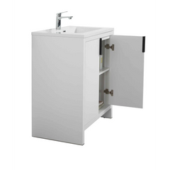 Evana 24" W Freestanding Vanity with Sink Top White | LessCare