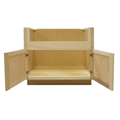 Apron Front Kitchen Sink Cabinet in Unfinished Poplar | Shaker Style | 36 in