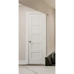 36 in x 80 in Shaker 5-Panel Solid Core Primed MDF Prehung Interior Door