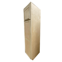 Kitchen Utility Pantry Cabinet | Unfinished Poplar | Shaker Style | 84x18x24 in