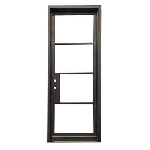 3/6X8/0 Single Exterior Wrought Iron Door