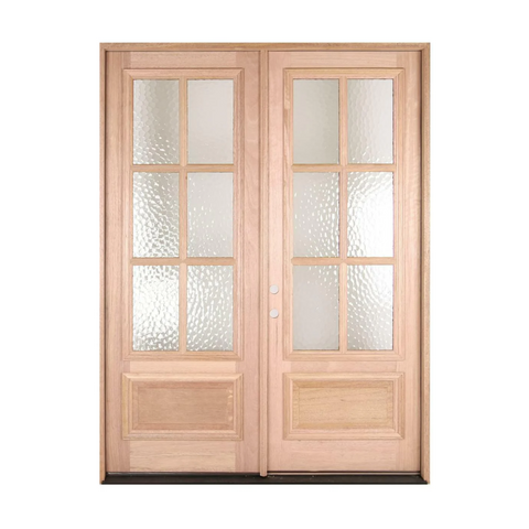 6/0x8/0 Exterior Mahogany Prehung Double Door | 6 Lite