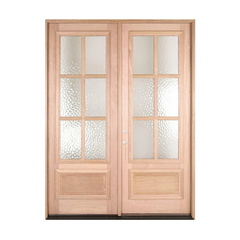 6/0x8/0 Exterior Mahogany Prehung Double Door | 6 Lite