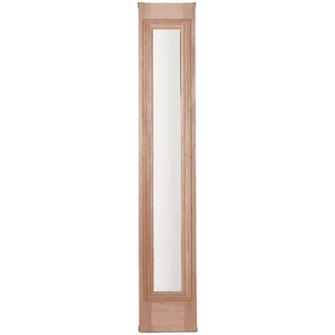 53 in x 80 in Exterior Mahogany Door | Horizontal Lines with Right Sidelight