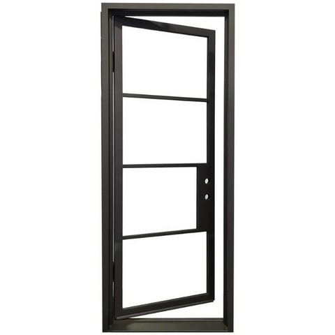 36 in x 96 in Single Exterior Wrought Iron Door