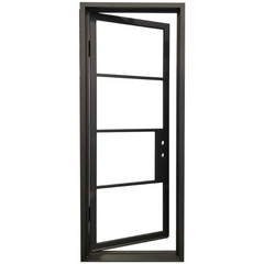 36 in x 96 in Single Exterior Wrought Iron Door