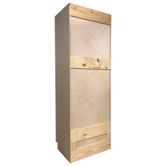 8' Double Oven Kitchen Cabinet | Unfinished Poplar | Shaker Style | 33"