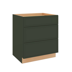 Modernform Cabinet Slim Sage Green 30" W X 34 1/2" H X 24" D  3 Drawer Base Cabinet