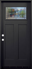 Hometown 3/0x6/8 Single Prehung Fiberglass Door in Black