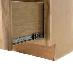Kitchen Base Cabinet w Trash Can Pull Out | Unfinished Poplar | Shaker Style | 21"