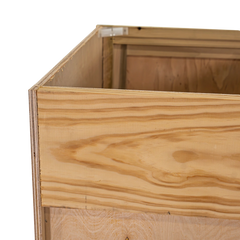 Kitchen Base Cabinet w Trash Can Pull Out | Unfinished Poplar | Shaker Style | 21"