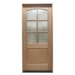 3/6x8/0 Exterior Mahogany Door | 6 Lite
