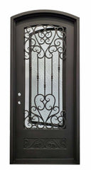 42 in x 96 in Eyebrow Ventura Wrought Iron Exterior Door