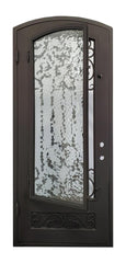 42 in x 96 in Eyebrow Ventura Wrought Iron Exterior Door