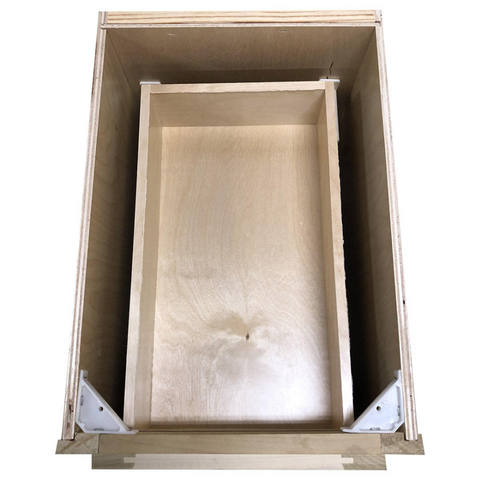 15 in. Drawer Base Vanity Cabinet in Unfinished Poplar | Shaker Style | 3 Drawer