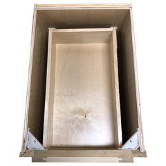 15 in. Drawer Base Vanity Cabinet in Unfinished Poplar | Shaker Style | 3 Drawer