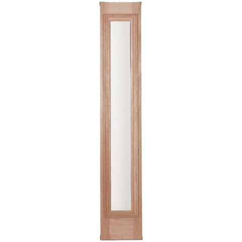 53 in x 80 in Exterior Mahogany Door | Horizontal Lines with Left Sidelight