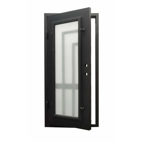 Oslo 3/0x6/8 Exterior Single Wrought Iron Prehung Door