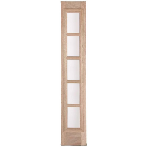 5/9x6/8 Exterior Mahogany Door | Horizontal Lines with Sidelights