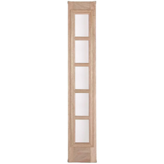 5/9x6/8 Exterior Mahogany Door | Horizontal Lines with Sidelights