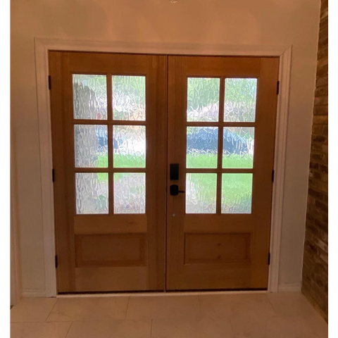 6/0x6/8 Mahogany Prehung Front Double Door | 6 Lite