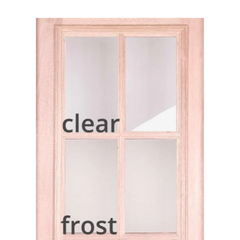 53 in x 80 in Exterior Wood Door | Horizontal Lines with Right Sidelight