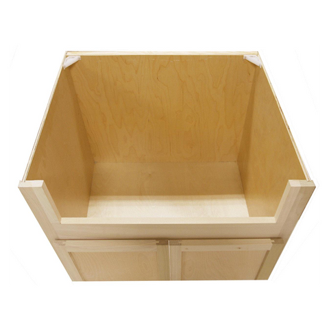 Apron Front Kitchen Sink Cabinet in Unfinished Poplar | Shaker Style | 36 in