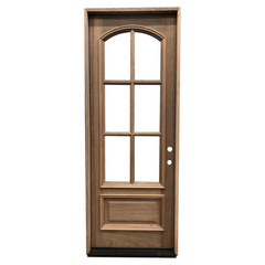 3/0x8/0 Exterior Mahogany Door | Arched 6 Lite