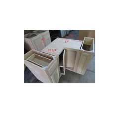 Kitchen Corner Base Cabinet w Lazy Susan | Unfinished Poplar | Shaker Style