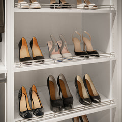 29" Wide Polished Chrome Wire Shoe Fence for Shelving