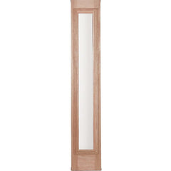53 in x 80 in Exterior Mahogany Door | One Line Glass with One Sidelite