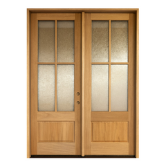 5/0x8/0 Exterior Mahogany Prehung Double Door | 4 Lite