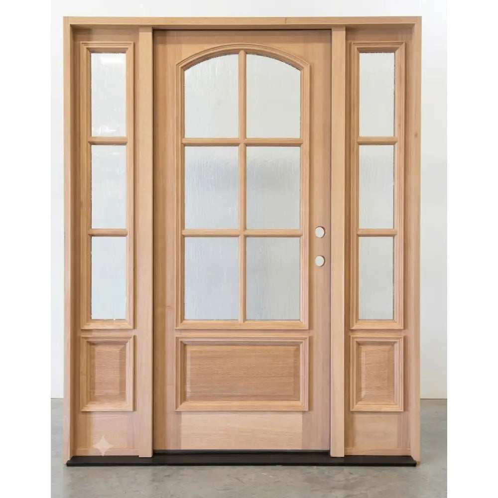 5_9x6_8ExteriorMahoganyDoorArched6LitewithSidelights