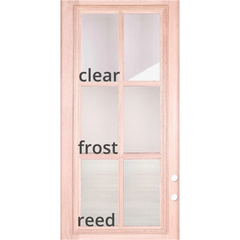 5/9x6/8 Exterior Mahogany Prehung Door | Three Line Glass with Sidelights