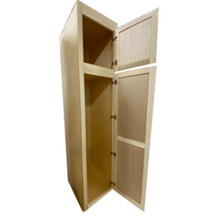 Kitchen Utility Pantry Cabinet | Unfinished Poplar | Shaker Style | 84x18x24 in