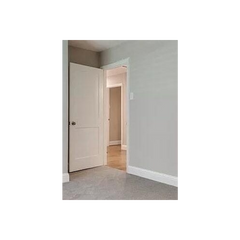 28 in x 80 in White 2-Panel Shaker Solid Core Primed MDF Prehung Interior Door