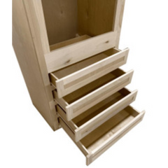 7' Kitchen Oven Cabinet | Unfinished Poplar | Shaker Style | 33'