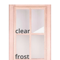 53 in x 80 in Exterior Mahogany Door | Horizontal Lines with Left Sidelight