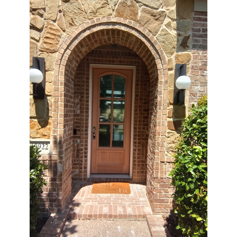 3/0x8/0 Exterior Mahogany Door | Arched 6 Lite