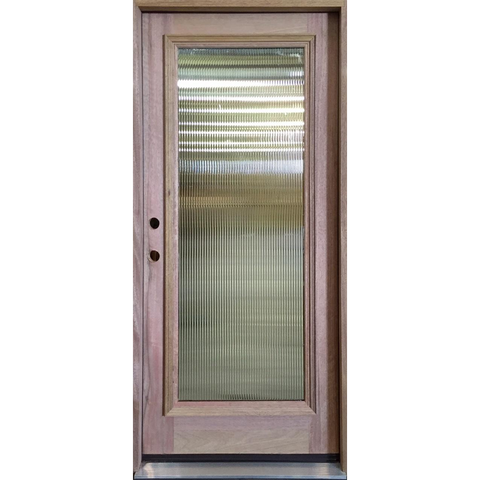 3'0"x6'8" Exterior Mahogany Door | Modern Full Glass