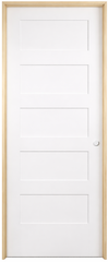 32 in x 80 in Shaker 5-Panel Solid Core Primed MDF Prehung Interior Door