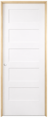 32 in x 80 in Shaker 5-Panel Solid Core Primed MDF Prehung Interior Door