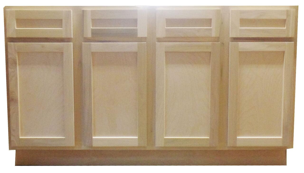 60 in Single Sink Bathroom Vanity Cabinet in Unfinished Poplar or Shaker Style