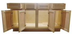 60 in Single Sink Bathroom Vanity Cabinet in Unfinished Poplar or Shaker Style